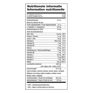 Information Nutritionnelle du Produit PureNourish