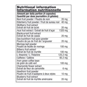Information Nutritionnelle de Rejuveniix