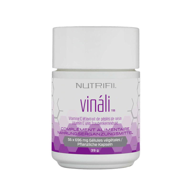 Complément alimentaire Vinali, antioxydant à base de pépins de raisin et vitamine C