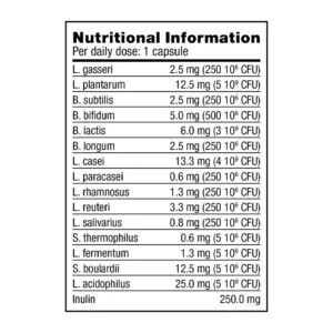 Informações nutricionais do produto Culturiix
