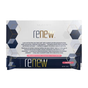 Renew™ Nutrifii box with individual kiwi and mixed berry flavour stick