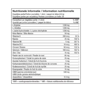 Voedingsinformatie van Nutrifii Renew