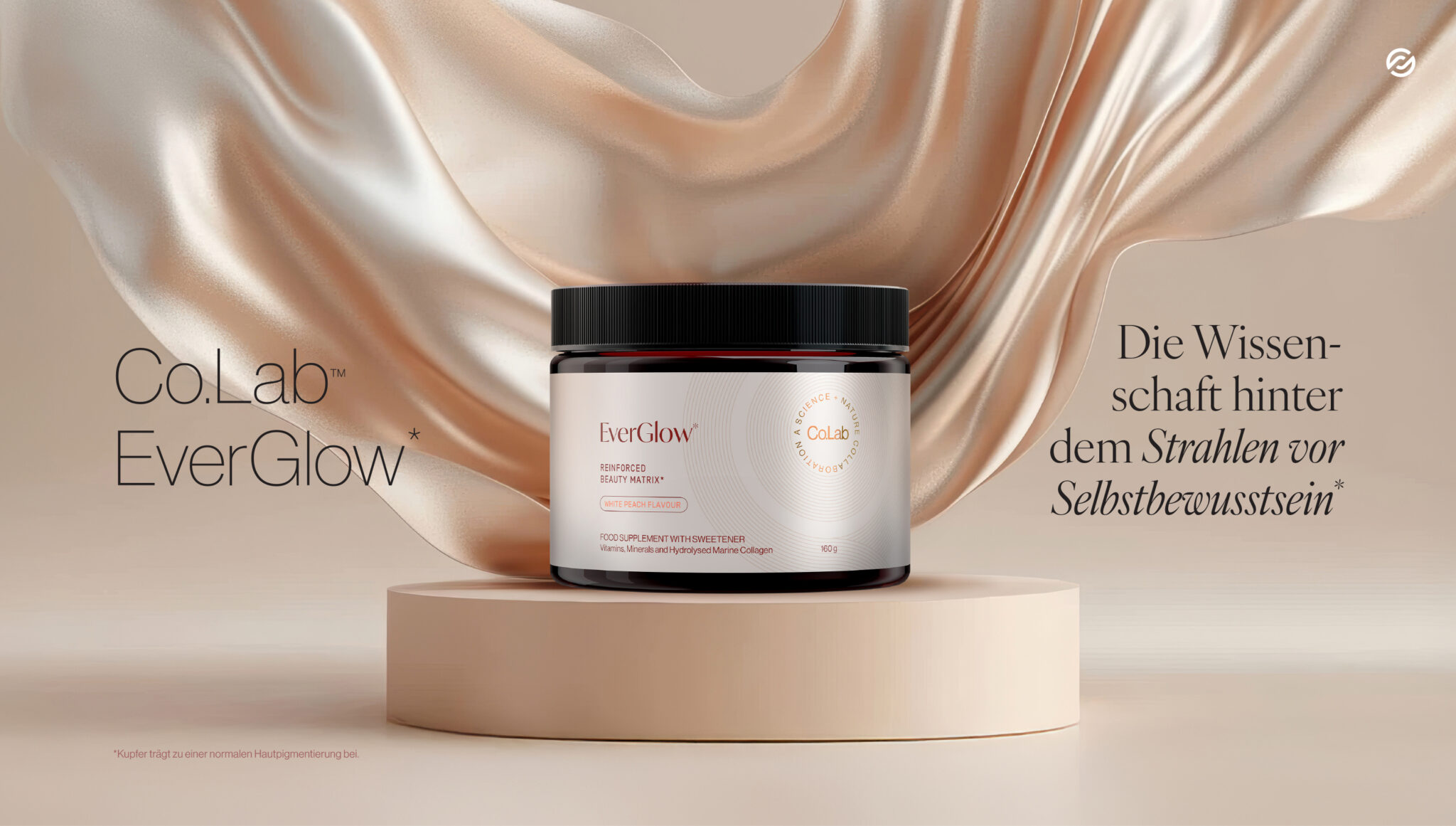 Abbildung des Produkts EverGlow auf einem Podest