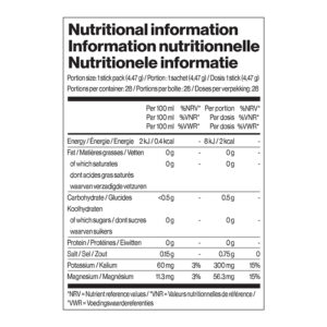Information Nutritionnelle du produit max₂o