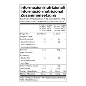 Informazioni nutrizionali del prodotto Max₂O