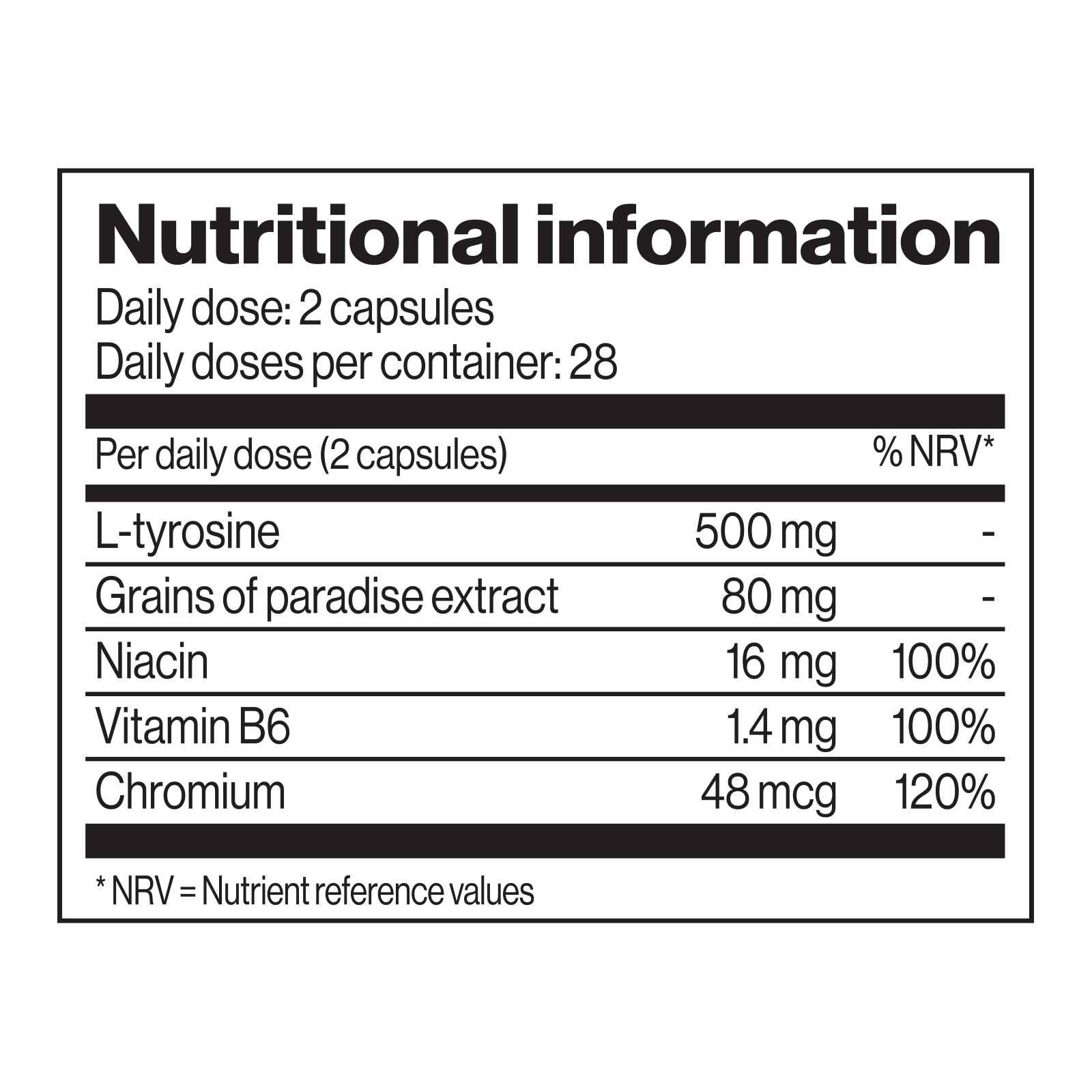 Bannière Informations Nutritionnelles du produit AbVantage