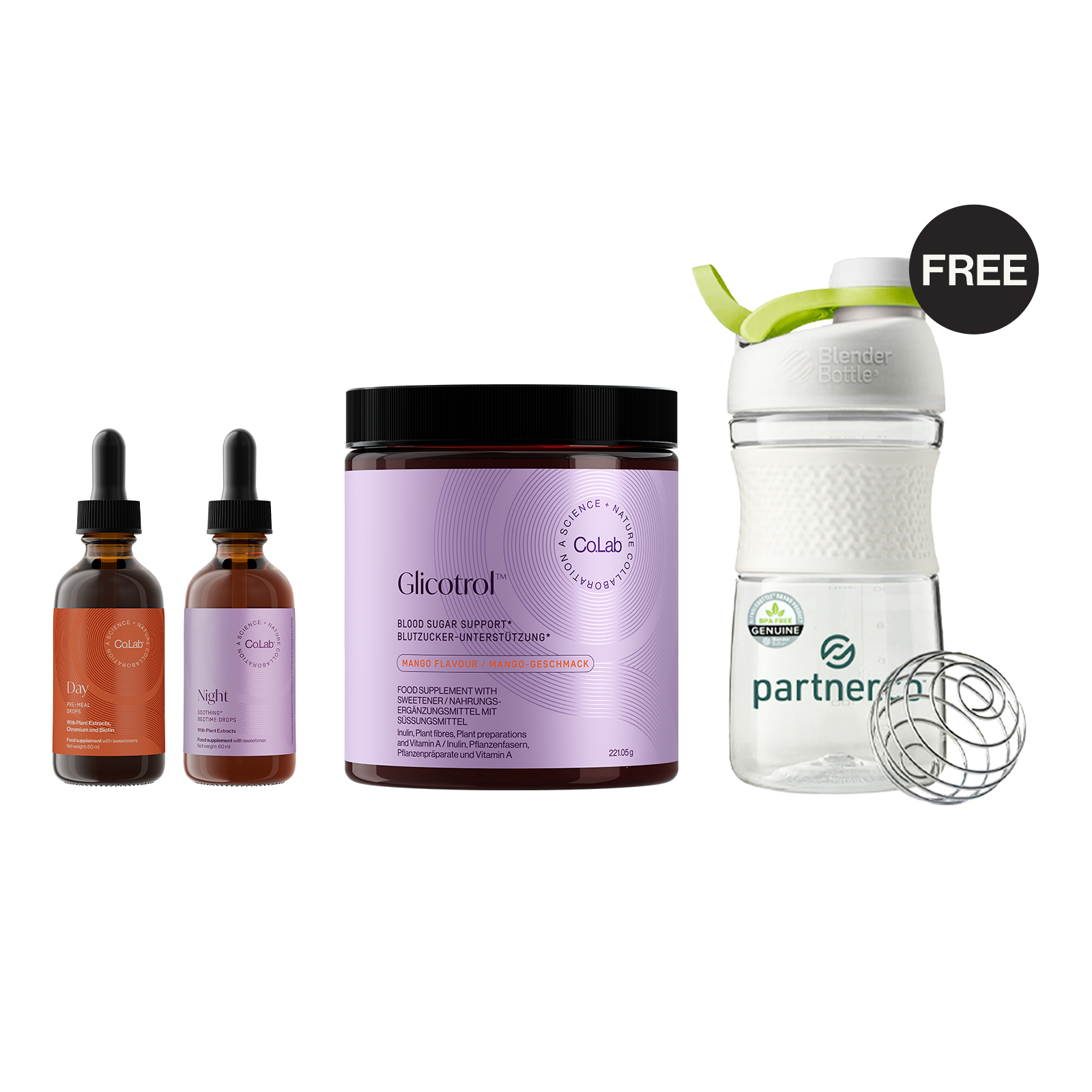 glicotrol & gouttes jour et nuit + shaker offert