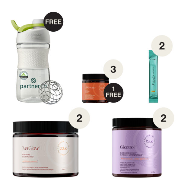 Offerta PXP'25 Roma: Shaker Partner.CO + AbVantage + EverGlow + Glicotrol + Max₂O