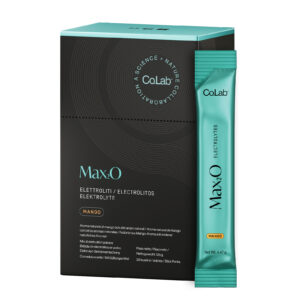 Max₂O della linea CoLab – Confezione da 28 bustine di elettroliti essenziali