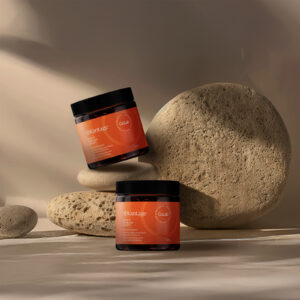 Immagine che mostra due prodotti AbVantage con uno sfondo decorativo