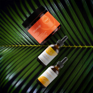 Image des produits AbVantage et Gouttes avec une arrière plan