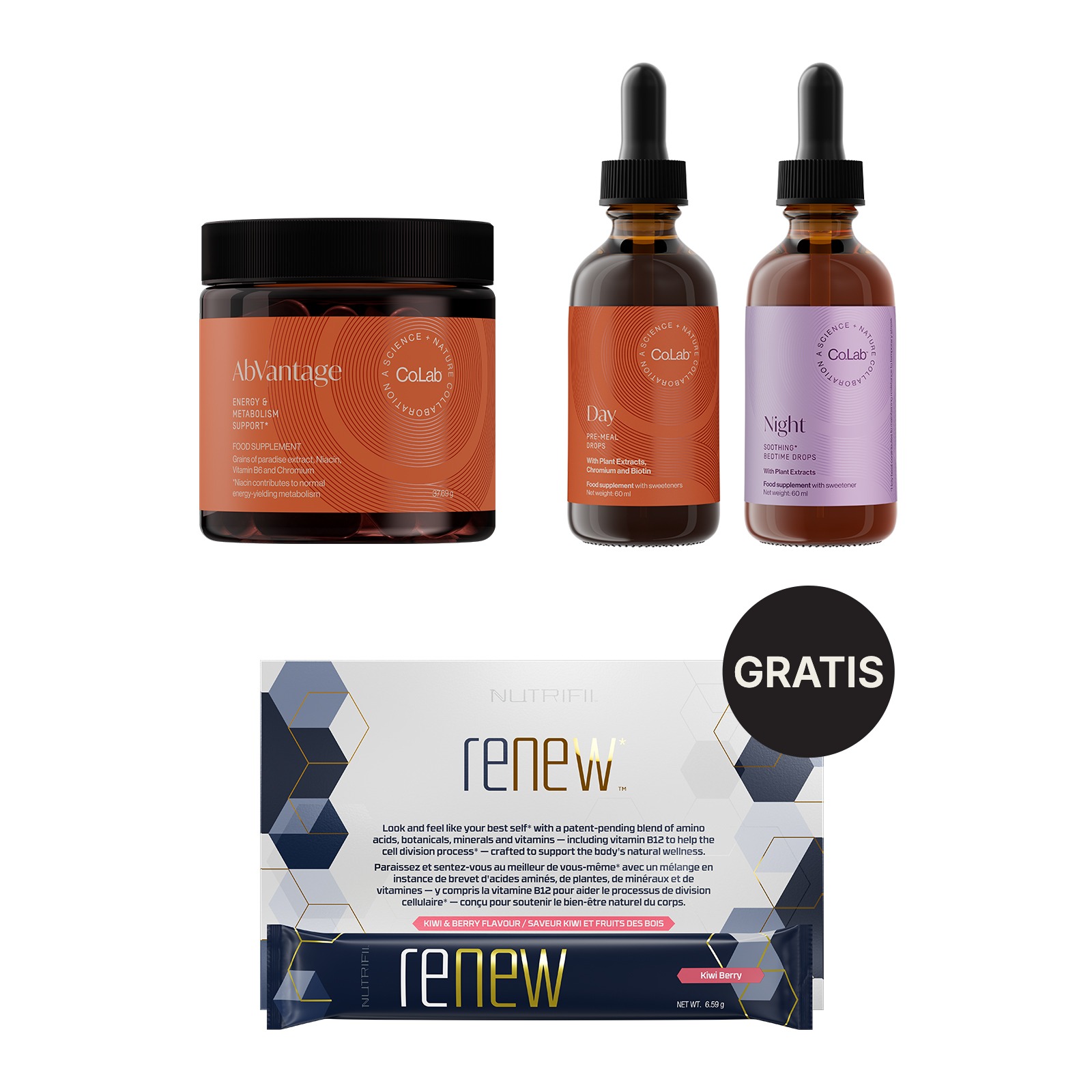 AbVantage en Druppels – GRATIS Nutrifii Renew