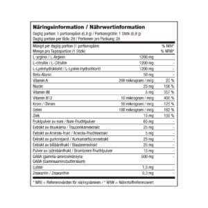 Nährwerttabelle Renew™ Nutrifii – Vitamine, Mineralstoffe, Aminosäuren und Pflanzenextrakte