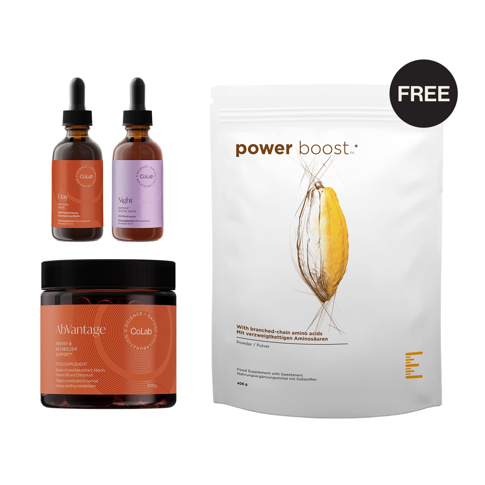 Drops & AbVantage — Free Power Boost™