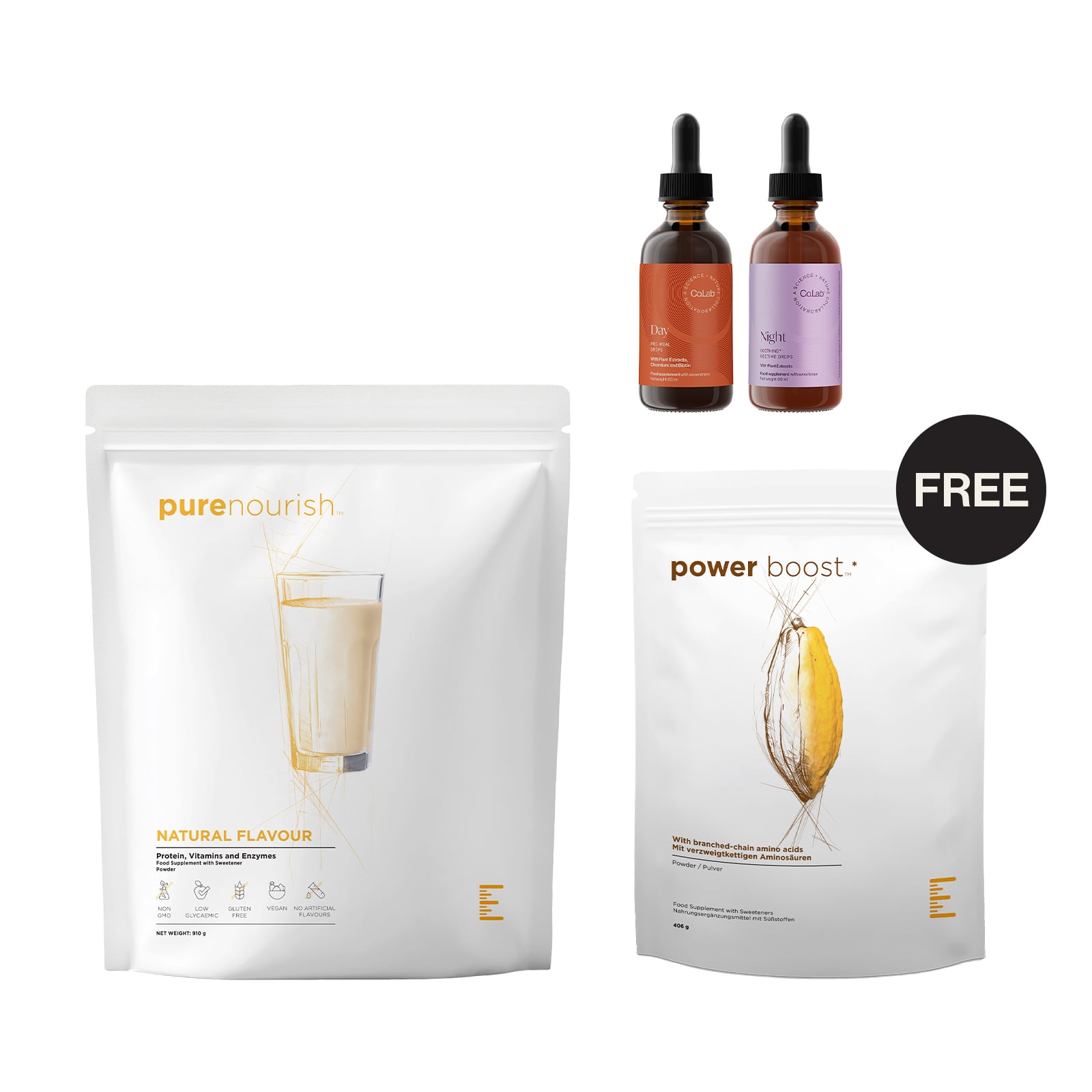 Drops & PureNourish™ — Free Power Boost™