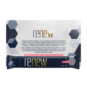 Renew™ Nutrifii in confezione con stick monodose gusto kiwi e frutti di bosco